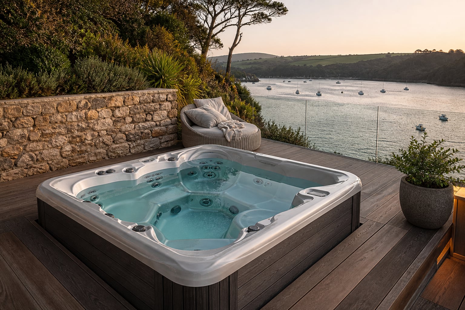 Hot tub servicing for holiday lets in Salcombe