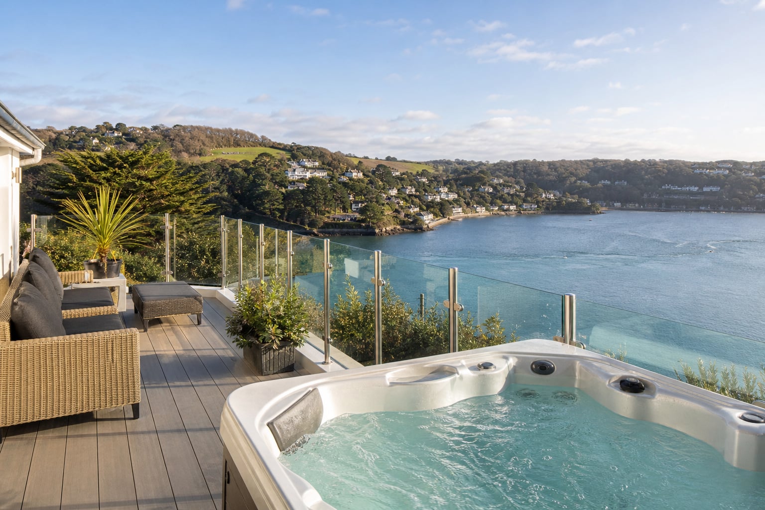 Dartmouth hillside holiday-let spa