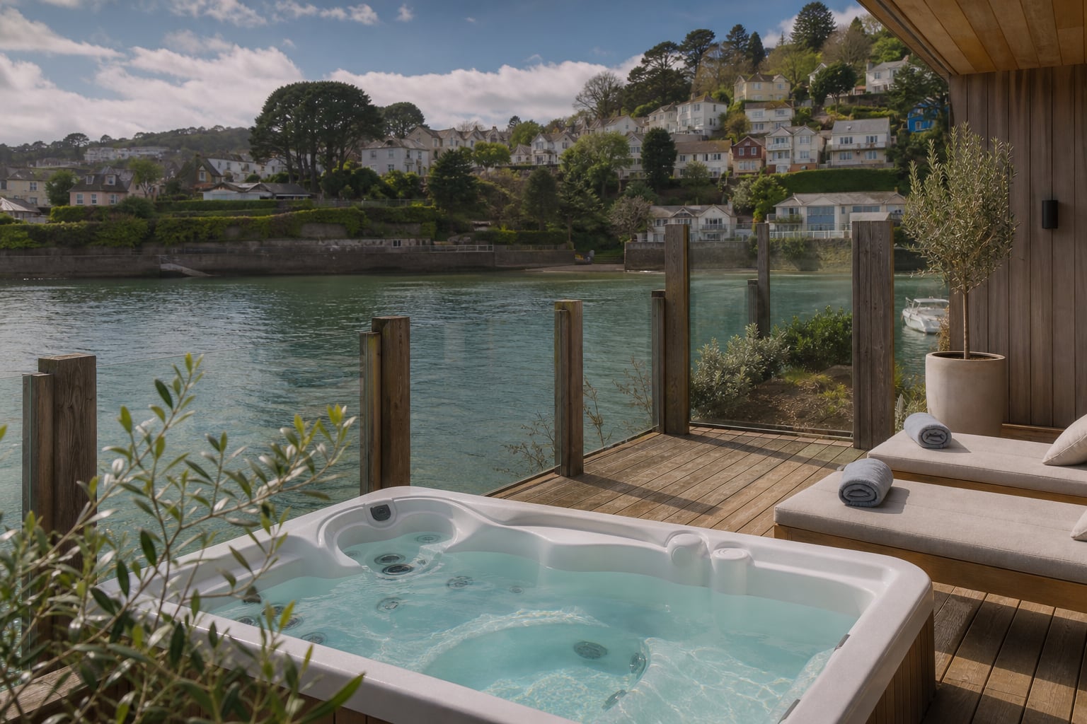 Opposite angle of the Kingsbridge spa terrace