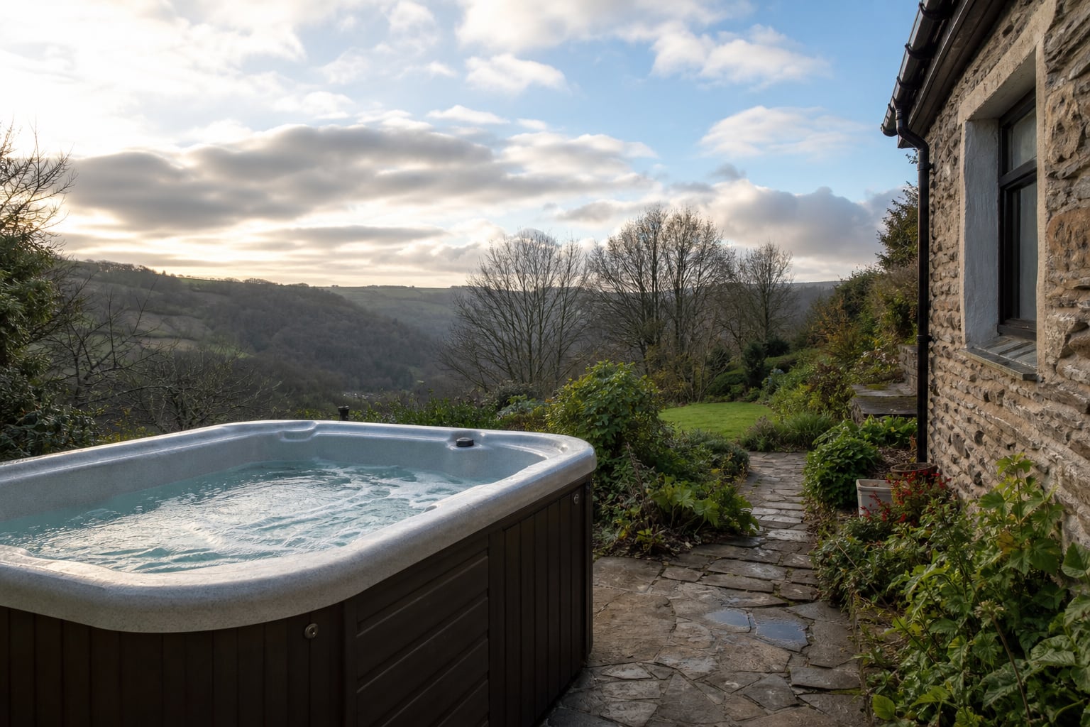 Opposite view of the Totnes spa terrace